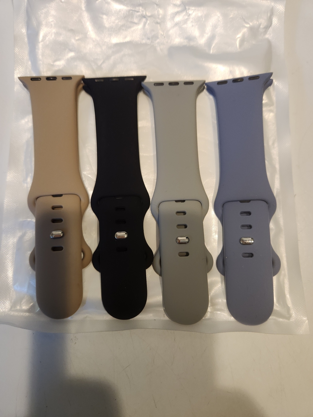 Silicone Sport Watch Band - Black, Taupe, Gray, Lavender